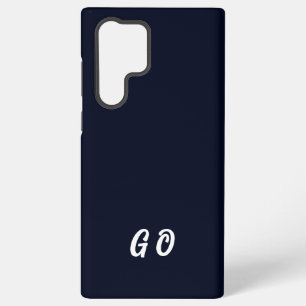 Monogram Elegant Initial Dark Blue Samsung Galaxy Hülle