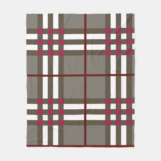 Monogram Elegant Kariert Fleecedecke (Vorderseite)