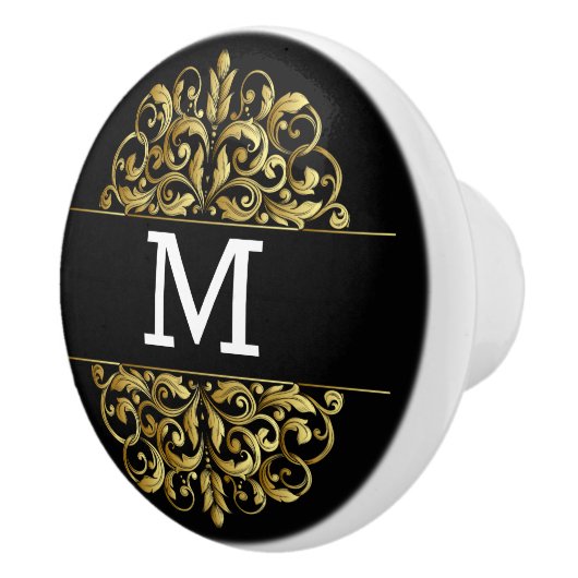 Monogram Elegant Keramik Knobs Keramikknauf (Rechts)