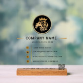 Monogram Elegant Lion Logo Acrylschild (Neutral)