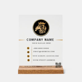 Monogram Elegant Lion Logo Acrylschild