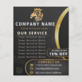Monogram Elegant Lion Logo Flyer (Vorne)