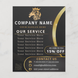 Monogram Elegant Lion Logo Flyer