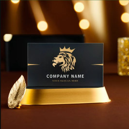 Monogram Elegant Lion Logo Visitenkarte