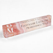 Monogram Elegant Marble Namensplakette