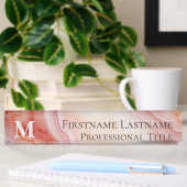 Monogram Elegant Marble Namensplakette