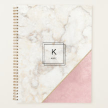 Monogram Elegant Marmor Minimalistische Rose Gold 
