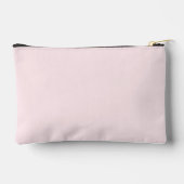 Monogram Elegant Minimal Blush Pink und Gold Zubehörtasche (Rückseite)