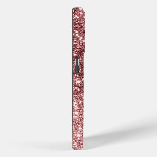 Monogram Elegant Minimal Gold Rose Glitzer Foil Case-Mate iPhone Hülle (Rückseite / Rechts)