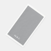 Monogram Elegant Modern 25-jähriges Party Serviette (Ecke)