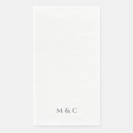 Monogram Elegant Modern 25-jähriges Party Serviette