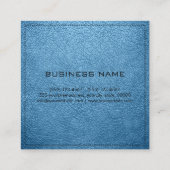 Monogram Elegant Modern Aero Leather Quadratische Visitenkarte (Rückseite)