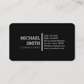 Monogram Elegant Moderner Tan & Black Visitenkarte (Rückseite)