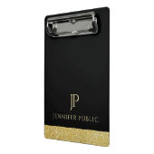 Monogram Elegant Modernes Minimalistisches Design Mini Klemmbrett (Gewinkelt2)