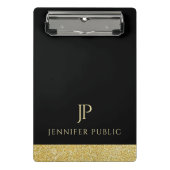 Monogram Elegant Modernes Minimalistisches Design Mini Klemmbrett (Vorderseite)