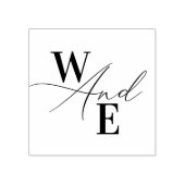 Monogram Elegant Modernes Skript Gummistempel (Prägung)