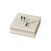 Monogram Elegant Modernes Skript Gummistempel (Stempel)