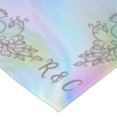 Monogram Elegant Mother-of-Pearl Color SM. Hochzei Tischdecke (Schrägansicht)