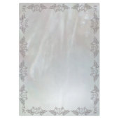 Monogram Elegant Mother-of-Pearl Gray Med Wedding Tischdecke (Vorderseite)