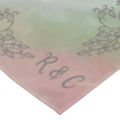 Monogram Elegant Mother-of-Pearl Green LRG Wedding Tischdecke (Schrägansicht)