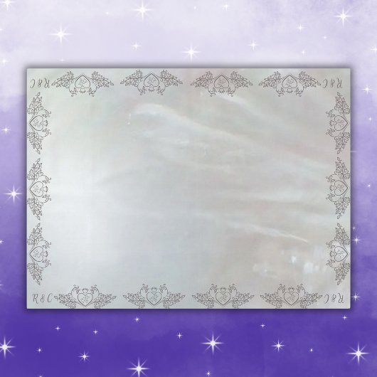 Monogram Elegant Mother-of-Pearl Lilac SM. Hochzei Tischdecke