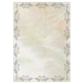 Monogram Elegant Mother-of-Pearl Peach Med Wedding Tischdecke (Vorderseite)