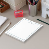 Monogram Elegant Navy Blue Border Stationery Notizblock
