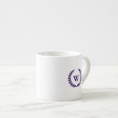 Monogram Elegant Navy Blue Classic Espresso Tasse (Vorderseite Rechts)