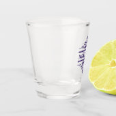 Monogram Elegant Navy Blue Crown Schnapsglas (Links)