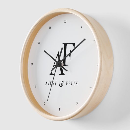 Monogram elegant neu Minimalistisch Uhr (Winkel)