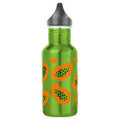 Monogram Elegant Papaya Muster Edelstahlflasche (Links)