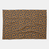 Monogram Elegant Papaya Muster Geschirrtuch (Horizontal)