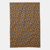 Monogram Elegant Papaya Muster Geschirrtuch (Vertikal)