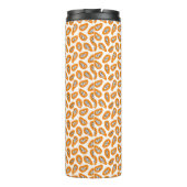 Monogram Elegant Papaya Muster Thermosbecher (Rückseite)