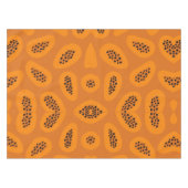 Monogram Elegant Papaya Muster Tischdecke (Vorderseite (Horizontal))