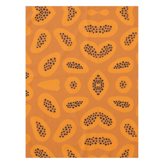 Monogram Elegant Papaya Muster Tischdecke (Vorderseite)