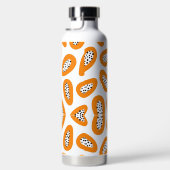 Monogram Elegant Papaya Muster Trinkflasche (Rechts)