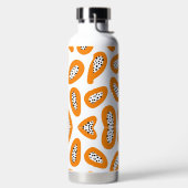 Monogram Elegant Papaya Muster Trinkflasche (links)