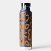 Monogram Elegant Papaya Muster Trinkflasche (Rechts)