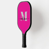 Monogram Elegant Pink Black Personal Pickleball Schläger (Links)