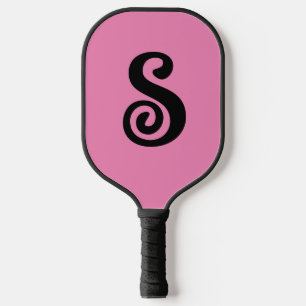 MONOGRAM ELEGANT PINK SCRIPT PICKLEBALL PADDDLE SCHLÄGER