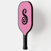 MONOGRAM ELEGANT PINK SCRIPT PICKLEBALL PADDDLE SCHLÄGER (Links)