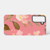 Monogram Elegant Pink Watercolor Samsung Galaxy Hülle (Rückseite (Horizontal))