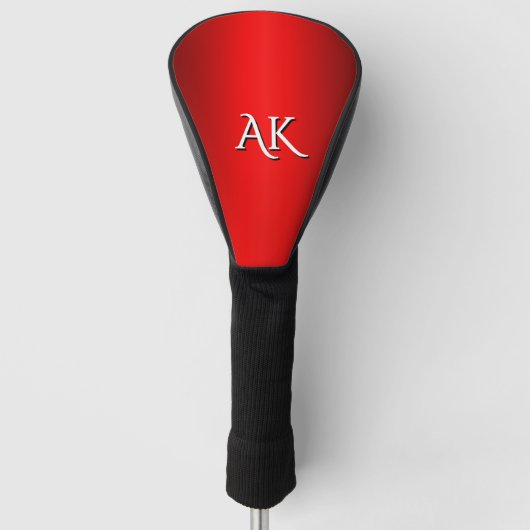 Monogram Elegant Red Gradient Golf Headcover (Vorderseite)