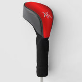 Monogram Elegant Red Gradient Golf Headcover (angewinkelt)