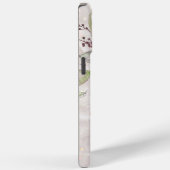 Monogram Elegant Rosa Rose Peony Floral Marmor Case-Mate iPhone Hülle (Rückseite / Rechts)