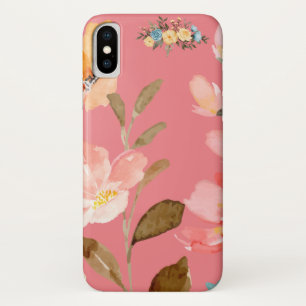 Monogram Elegant Rosa Wasserfarbe Case-Mate iPhone Hülle