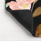 Monogram Elegant Rosa Wasserfarbe Mousepad (Ecke)
