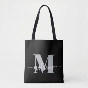 Monogram Elegant Schwarz-weiß Tasche