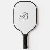 Monogram Elegant Script Pickleball Schläger (Vorderseite)